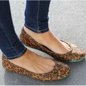 Tieks leopard ballet flats LEOPARD animal print leather women's size 7 EXCELLENT